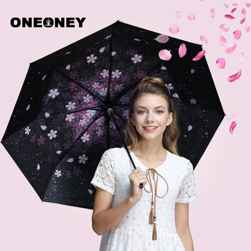 Oneoney 1 шт. цветки сакуры, японской вишни розовый зонтик солнечный и ...