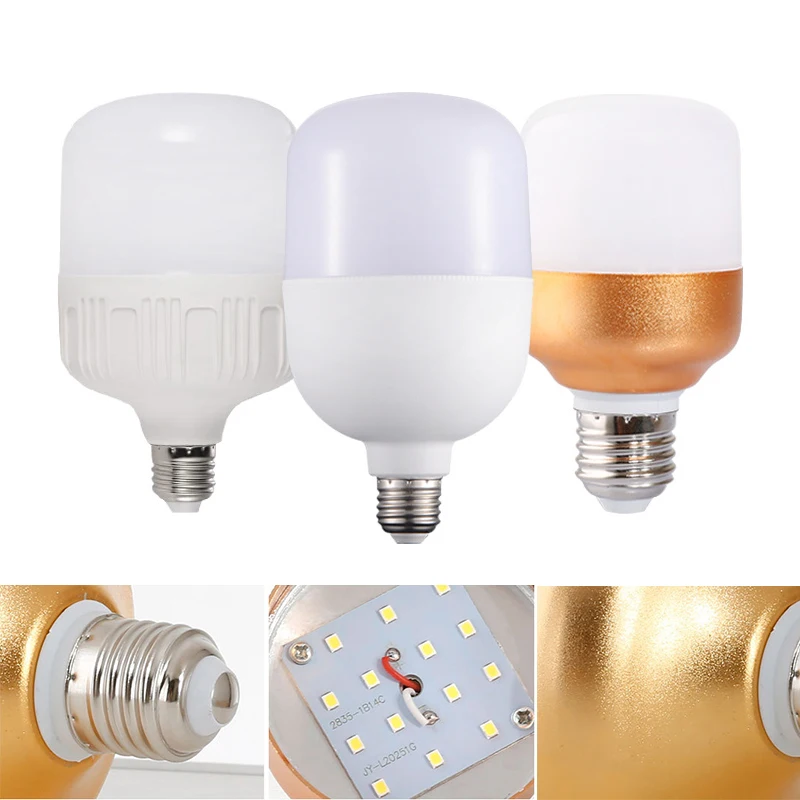 

LED Bulb Lamps General Purpose E27 220V Light Bulb Smart IC Real Power 5W 10W 15W 20W 30W High Brightness Lampada LED Bombilla