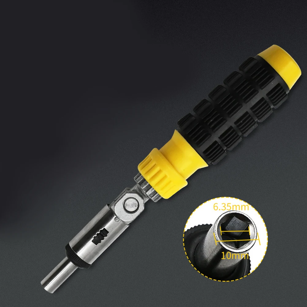 

1PC Multitool 1/4 Inch Ratcheting Screwdriver Rotating Household General Tools Drive Tackle Portable Repair Tool