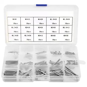 

150Pcs Split Cotter Pins Kit Set W/ Box Stainless Steel Assortment Split-Cotter Fastening Pins 15 Types M1-M3 Hot Sale Wholesa