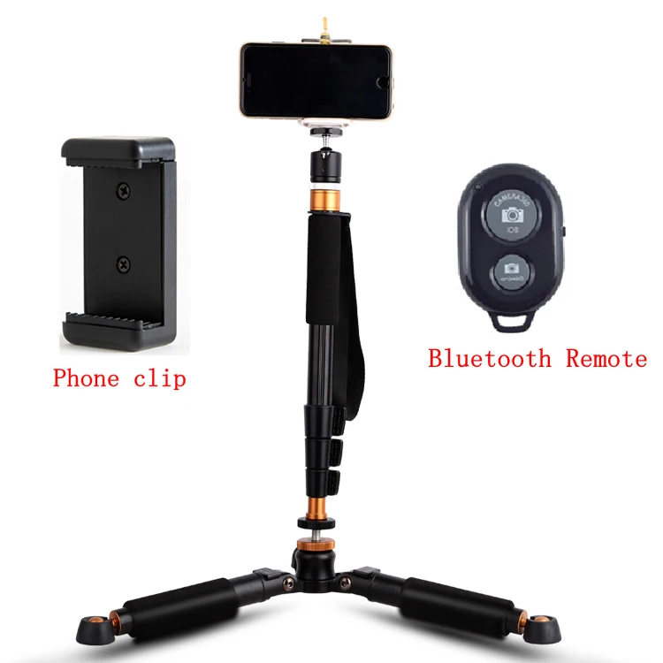 

Mini tripod base monopod selfie stick for smartphone & digital dslr camera telefon tripod with phone holder & bluetooth remote