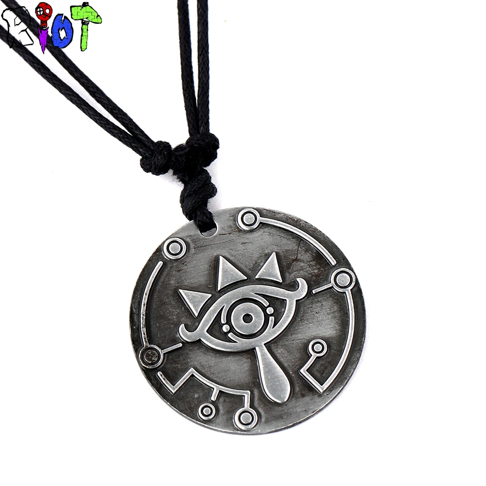 

The Legend of Zelda Breath of the Wild choker necklace scalable rope chain vintage Pendant Necklaces big eyes logo charms gift