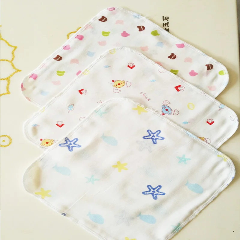 10pcs Baby Infant Towel 28*28cm Muslin Towel Handkerchiefs Two Layers Wipe Baby Feeding