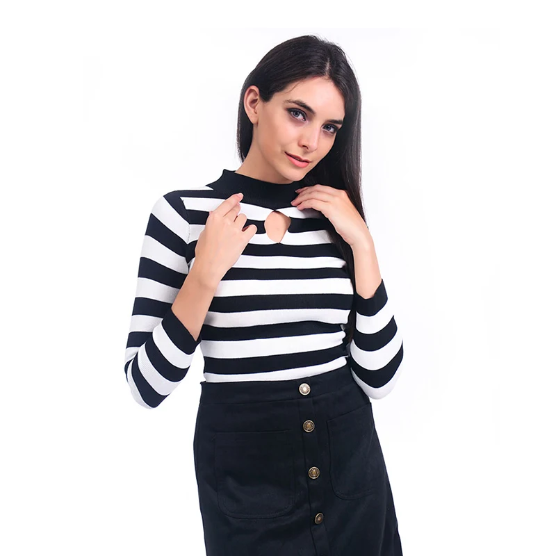 Бесплатная доставка осень 2017 Для женщин Свитеры для и Модные пуловеры водолазка