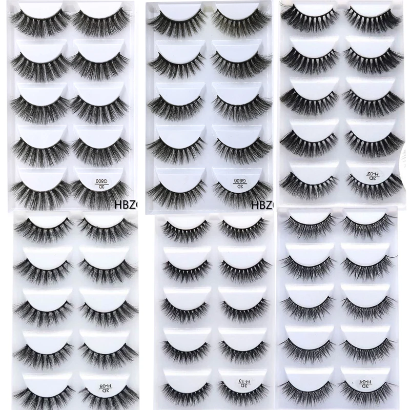 

NEW 30pairs/lot natrual 3d mink eyelashes fake lashes 3d mink lashes fluffy false lashes lash kit 6 packs eyelashes maquiagem