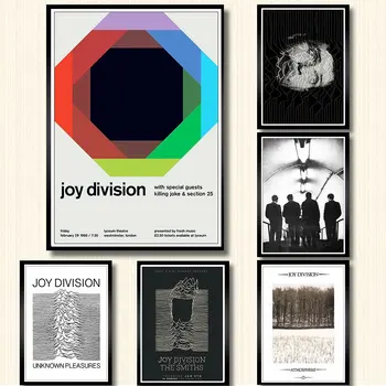

Punk music Joy Division poster white coated paper print painting room wall decoration wall art poster