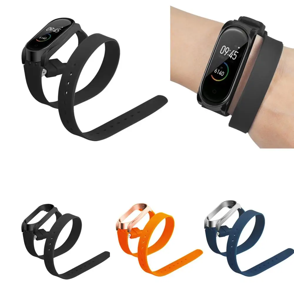 Спортивный мягкий силиконовый сменный ремешок из термополиуретана для Xiaomi Mi Band 4