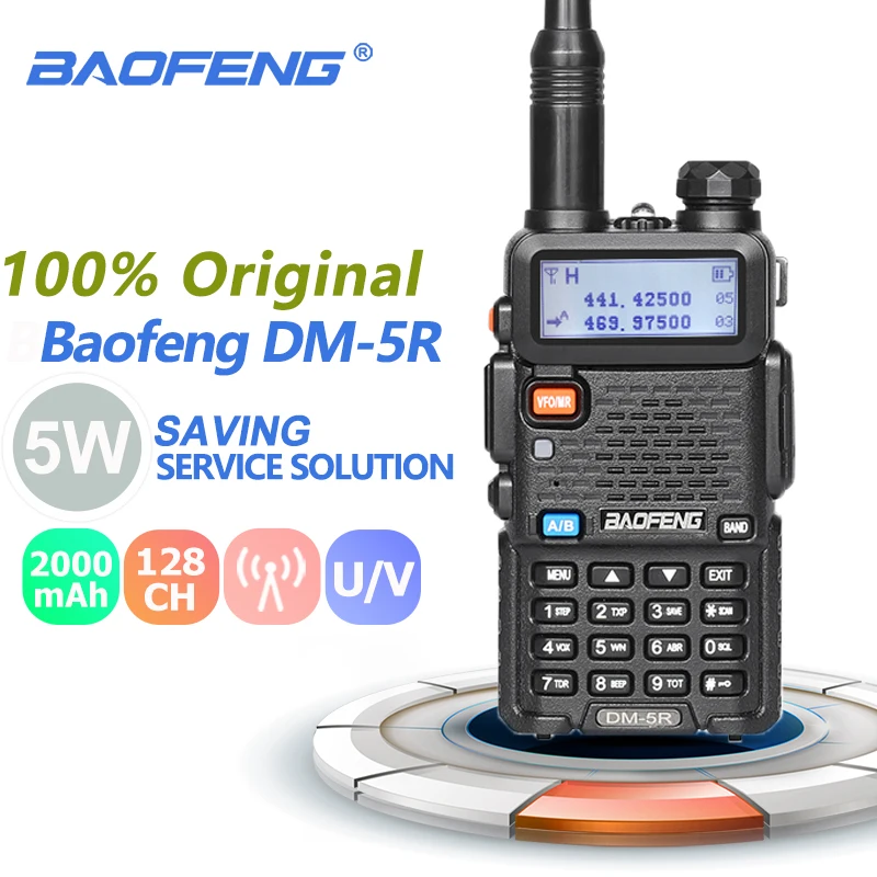 

Baofeng DM-5R Walkie Talkie Tier1 Tier2 DMR Radio Digital Analog Dual Mode Dual Time Slot Dual Band Transceiver CB Radio Scanner