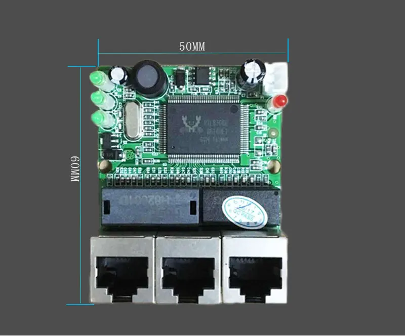 Oemshenzhen производитель компания напрямую от производителя чипа Realtek RTL8306E мини-10/100 Мбит/с rj45 lan концентратор 3 плата с портами Ethernet печатной платы