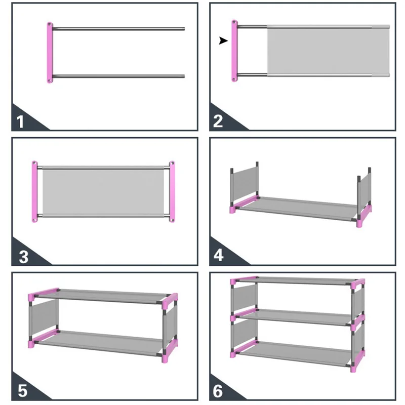 4 Слои нетканое полотно обувь полки легко сборная полка для обуви шкаф хранение дома аккуратные обувную коробку для обуви Подставка держатель