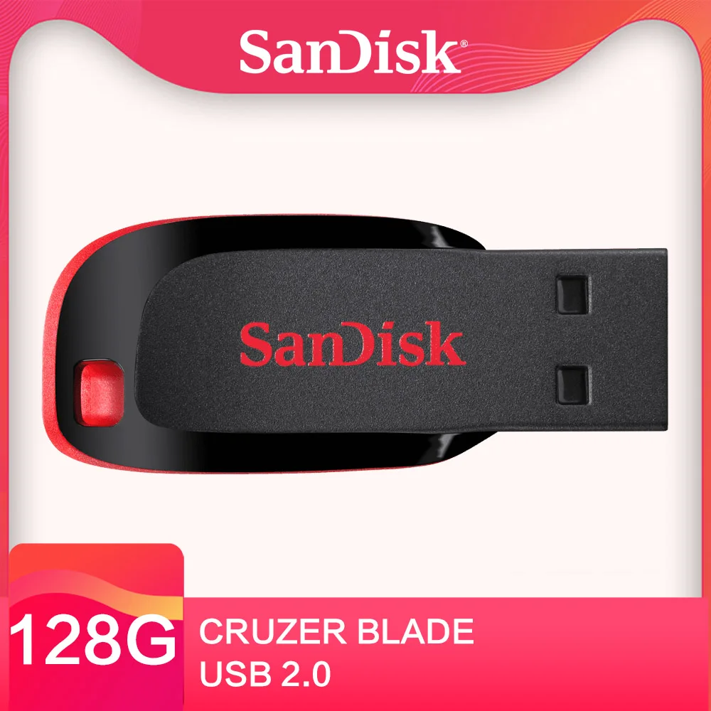 Флеш-накопитель USB SanDisk CRUZER CZ50, USB 2,0, 128 г, 64 г, 32 г, 16 г, 8 г, мини-накопитель, флешка для мобильных телефонов на ПК