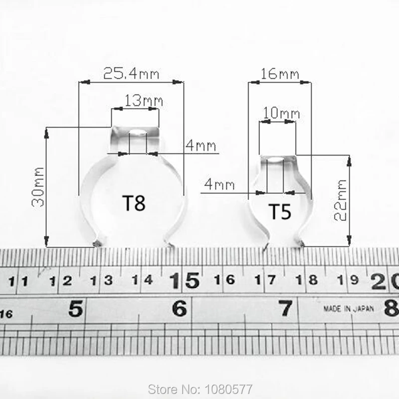 100 шт. T5 T8 трубный зажим металлический u-образный зажим Клин кронштейн для светодиодная флуоресцентная лампа простая установка