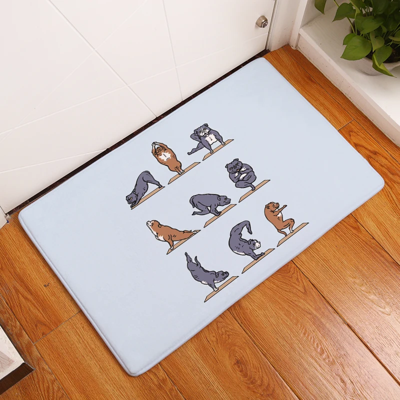 New Antiskid Floor Bathroom Mat Decal Cartoon Yoga Animal Ground Mat