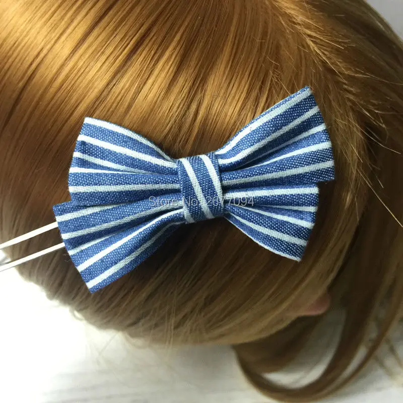 5 м/лот 10 25 40 мм ковбой джинсы лента Hairbow в полоску и горошек набивные ткани ленты DIY волосы бант вырез горловины Материал