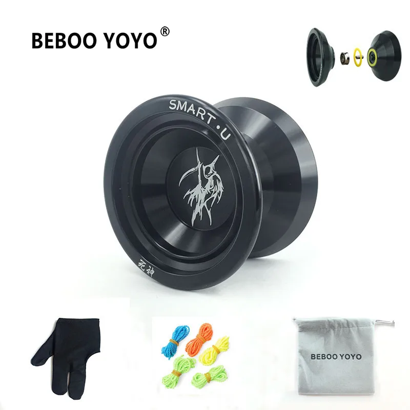 2017 New Metal Yoyo Professional Yoyo Set Yo yo + Glove + 3 String + Yoyos Bag S2 Yo-yo Classic Toys Diabolo Gift For Children