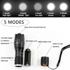 Lampe de poche puissante à lumière Led XM-L T6, torche tactique étanche, 5 Modes d'éclairage, Zoomable, batterie Rechargeable 18650 ou AAA ► Photo 3/6
