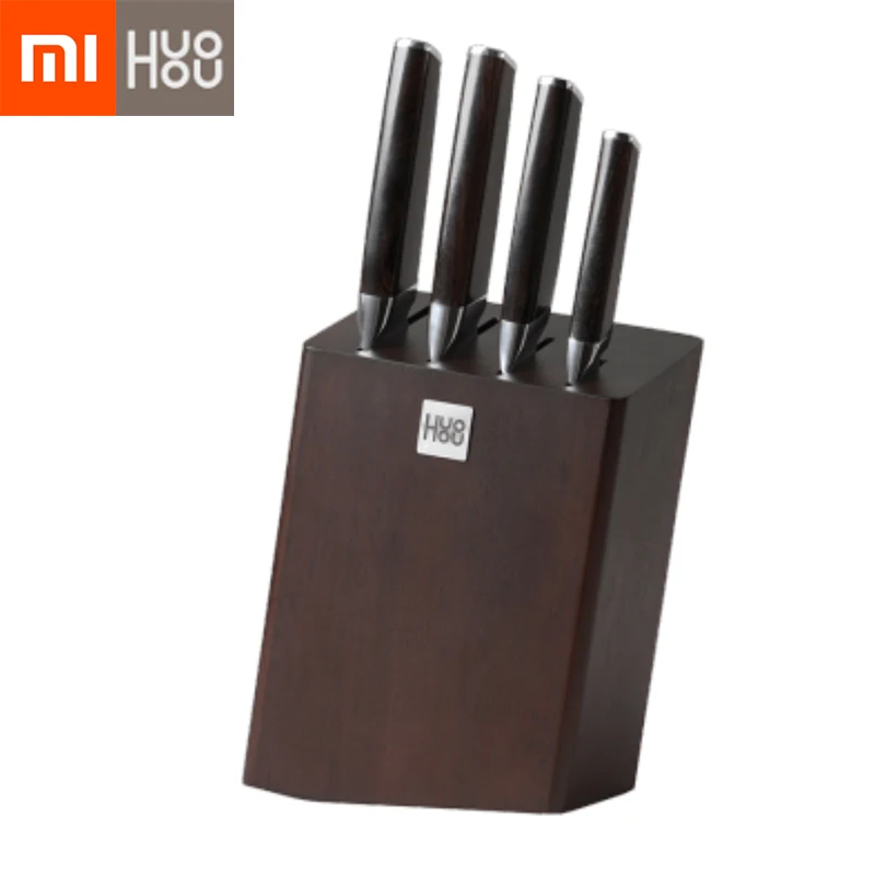 

4pcs Xiaomi Mijia Huohou Kitchen knives 50Cr15MoV Stainless Steel Professional Chef Knife with Holder