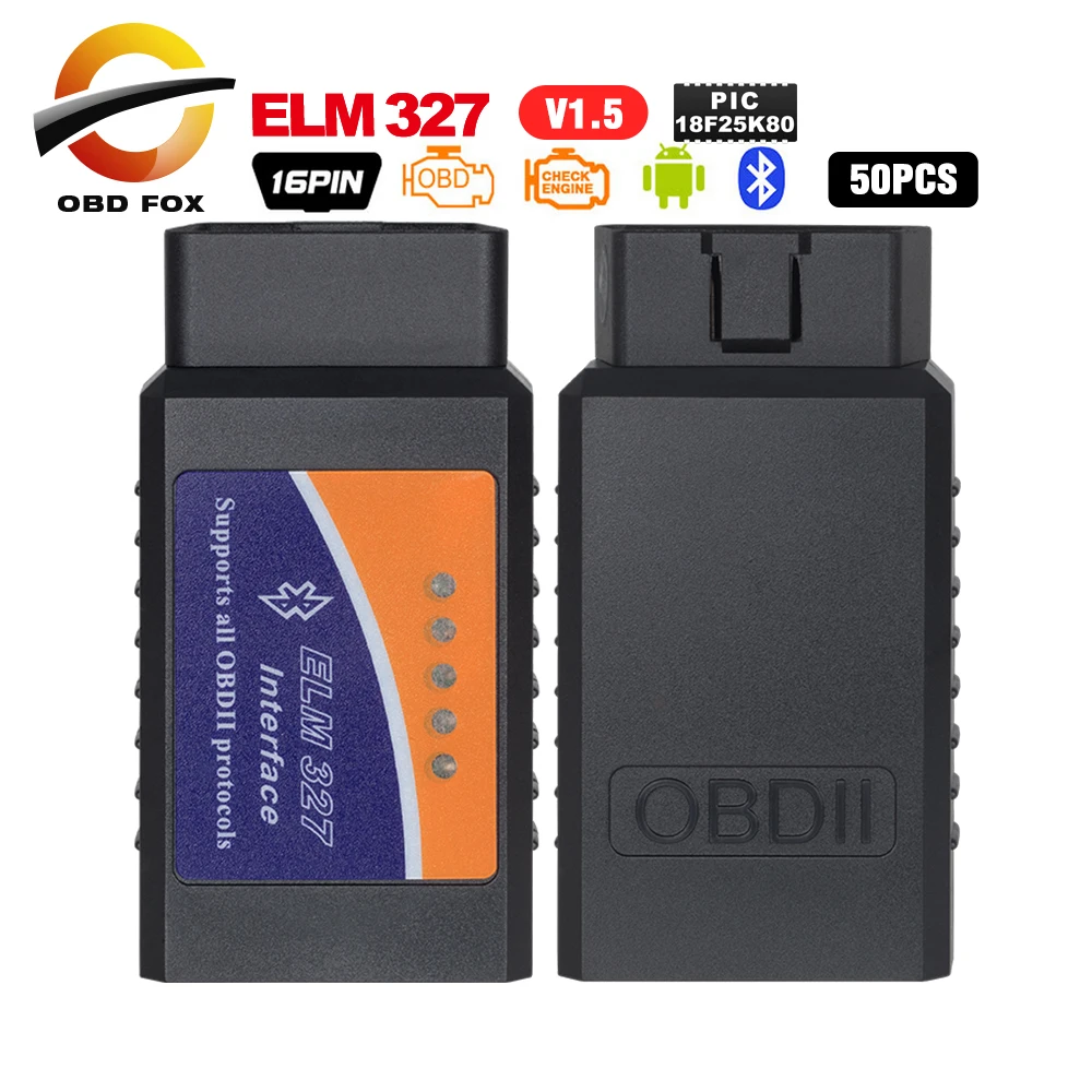 

elm327 V1.5 bluetooth OBD2 Car Diagnostic tool 50pcs/Lot Super mini ELM 327 WIFI V2.1 support Android elm327 usb DHL free