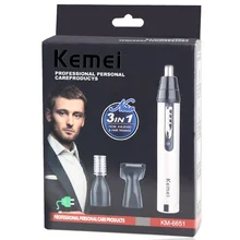 Kemei 3 in 1 Fast shaving Men Electric Nose Ear Hair Trimmer Painless Women trimming sideburns eyebrows Beard hair