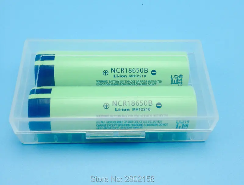 2 шт. NCR18650B 3,7 3400 mAh 18650 перезаряжаемая литиевая батарея для Panasonic+ 18650 Коробка для хранения батарей