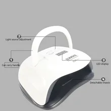 1PCS SUNX 48W Nail Dryer UV LED Nail Lamp Gel Polish Curing Lamp with Bottom 30s/60s Timer LCD Display Lamp for Nail Dryer 54w nail dryer dual uv led nail lamp gel polish curing light with bottom 30s 60s timer lcd display lamp for nails nail dryer