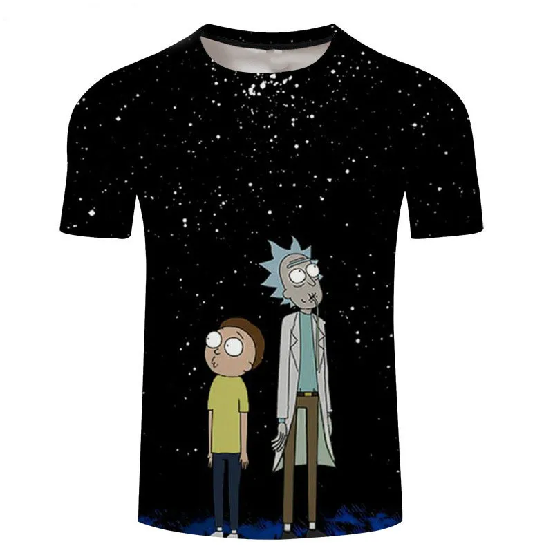 

New rick and morty Harajuku 3D short-sleeved T-shirt men's rick and morty shirt fashion summer print funny street men's clothing
