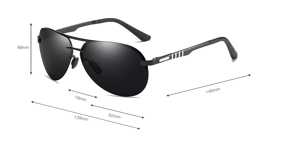 polarized sun glasses half frame brown metal frame (10)
