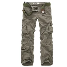 Модные мужские брюки-карго с несколькими карманами, высокое качество, повседневные мужские брюки, размер 28-40