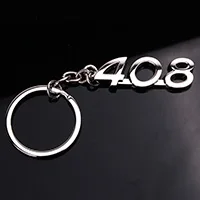 Fro 408 Кольцо для ключей для peugeot автомобильные брелки с логотипом 206 207 301 307 308 408 3008 508 брелок стайлинга автомобилей кольцо для ключей из сплава брелок для ключей - Название цвета: Fro 408