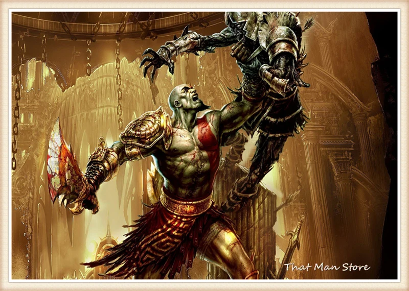 Постеры God of War настенные наклейки высокой четкости украшение для дома гостиной