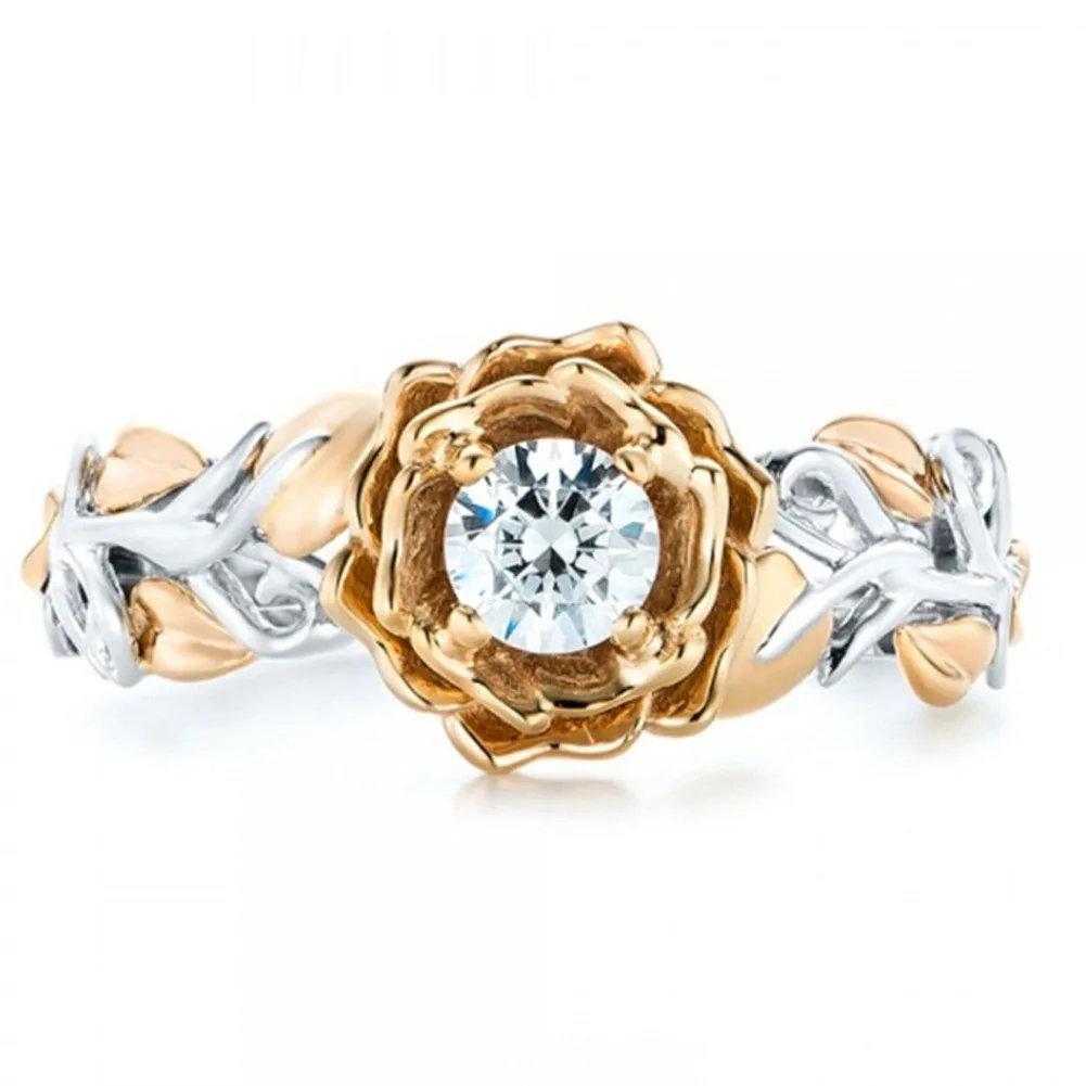 New Arrival Flower CZ Rings Bridal Engagement Ring For Women Girl Fashion Jewelry Gift | Украшения и аксессуары