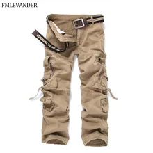Тактическая Мужская Боевая группа захвата армейские военные брюки хлопок много карманов стрейч гибкие мужские брюки карго