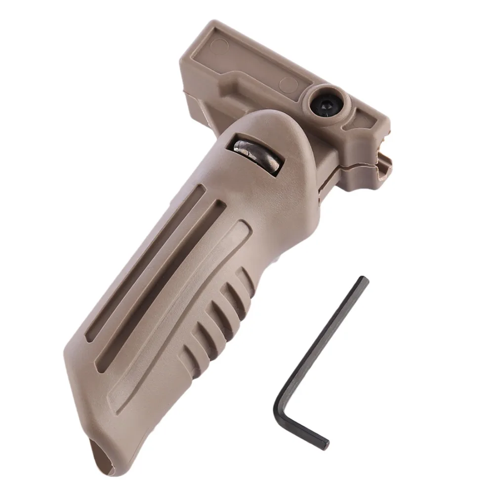 

Converted Fittings Foldable Grip Nylon Duckbilled Grip for NERF with 21mm Guide Rail Tan Color