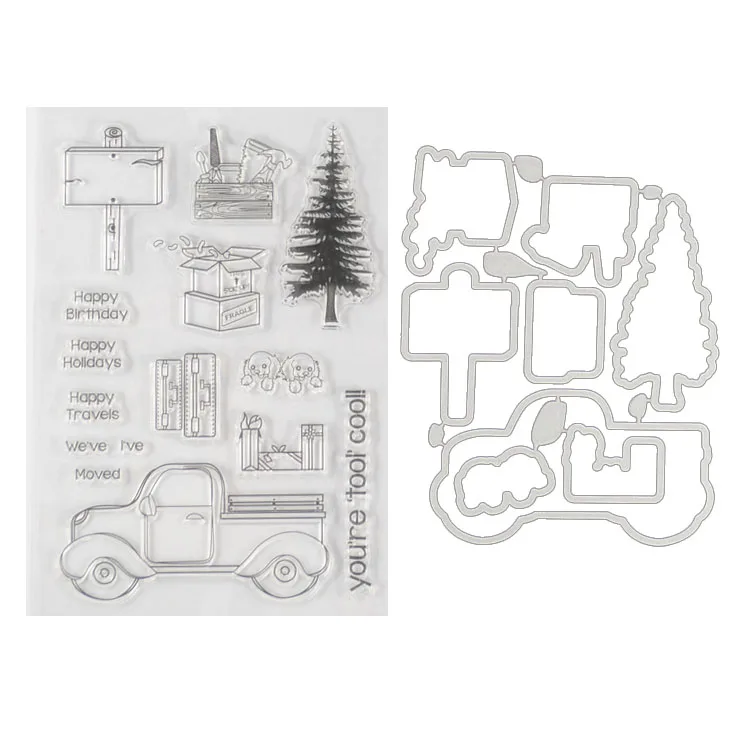 

Truck Transparent Clear Silicone Stamps for DIY Scrapbooking/Card Making/Kids Fun Decoration Supplies