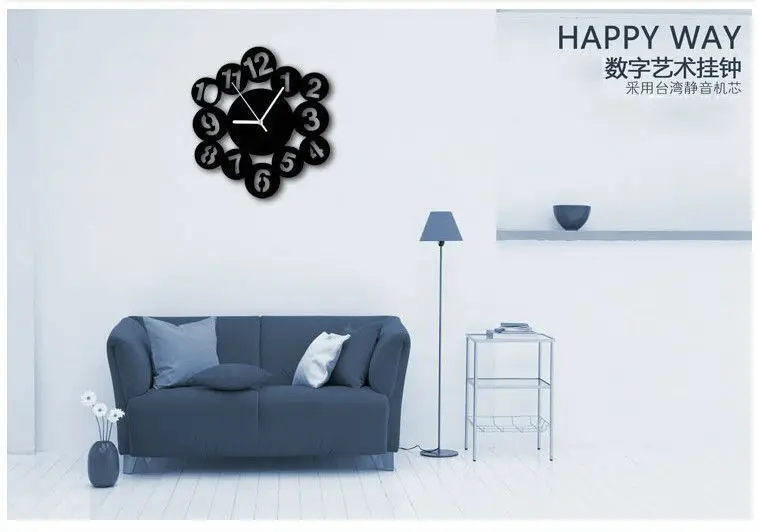 Creative Home Decor Modern Big Wall Clock Kitchen Decoration