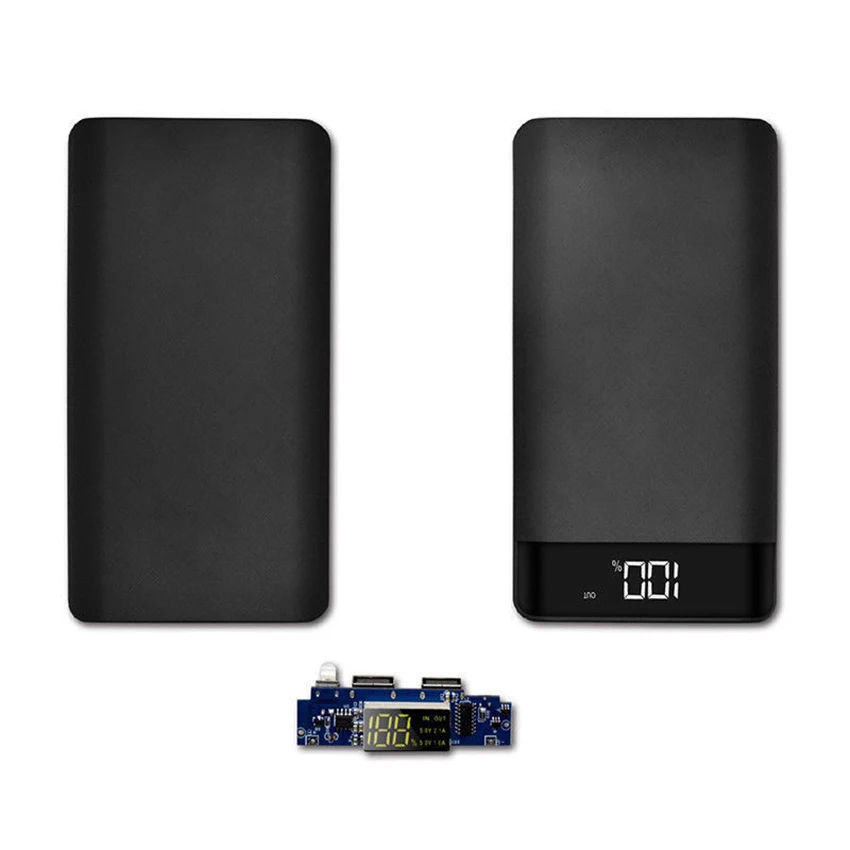 

(No Battery)DIY Power Bank Case Dual 2 USB Port Battery Charger Box 8*18650 with LED Display(Battery Not Inlcuded)