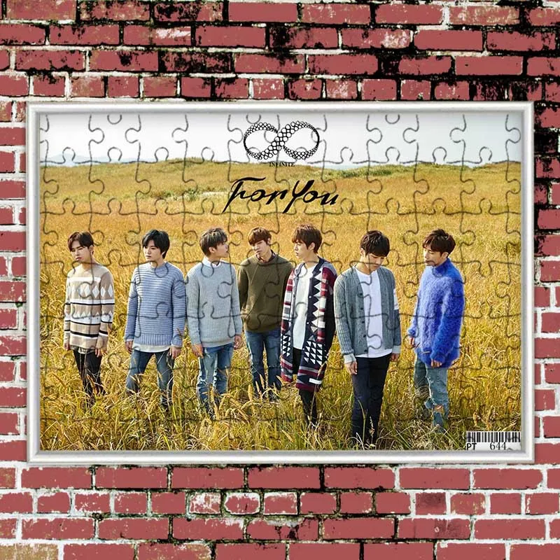 

[MYKPOP]INFINITE Puzzles 120pcs With a Photo Frame Desk Decoration KPOP Fans Collection SA18080515