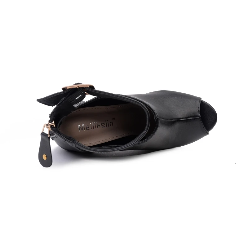 Cuero Verano Zapatos Toe Cm Scarpins Peep 5 Sandalias Correa 11 Tacones De Dama 2018 Femenina Club Altos Extremo Moda Nocturno Mujeres Negro Bombas aR4Rnpxv