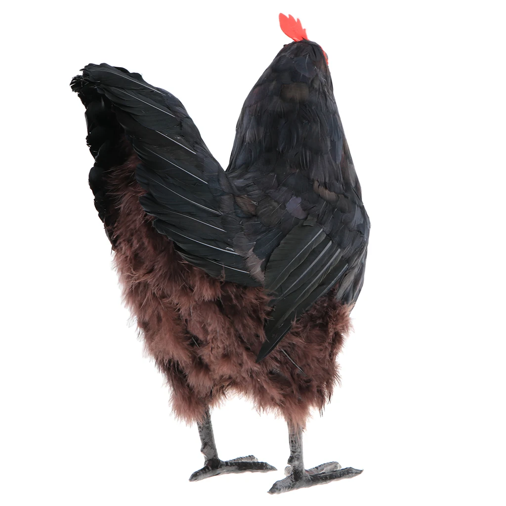 Lifelike Big Rooster Simulation Realistic Farm Animal Photo Prop