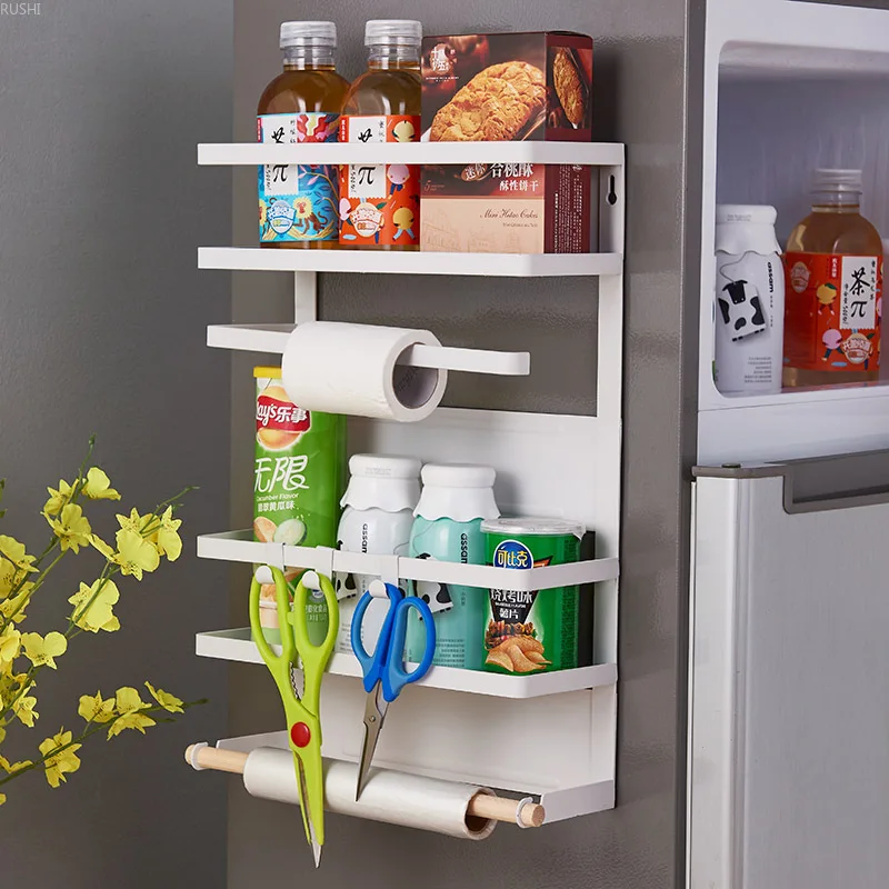  Japanese Iron Metal Magnet Refrigerator Rack Washing Machine Shelf Kitchen Multi-functional Rack Si - 33040456702