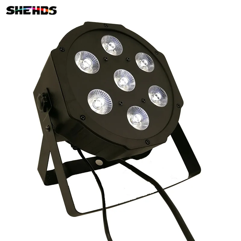 

LED Flat Par 7x3W White Color Stage Lighting 5 Channels Business Lights High Power Light with Professional for Party Disco DJ
