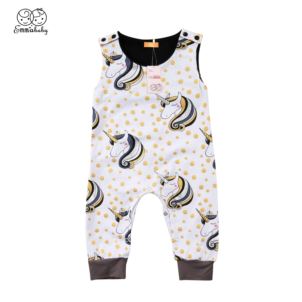 Newborn Baby Boys Girls Unicorn Jumpsuit Sleeveless Animal Romper Spring Clothes Kids Boy Girl