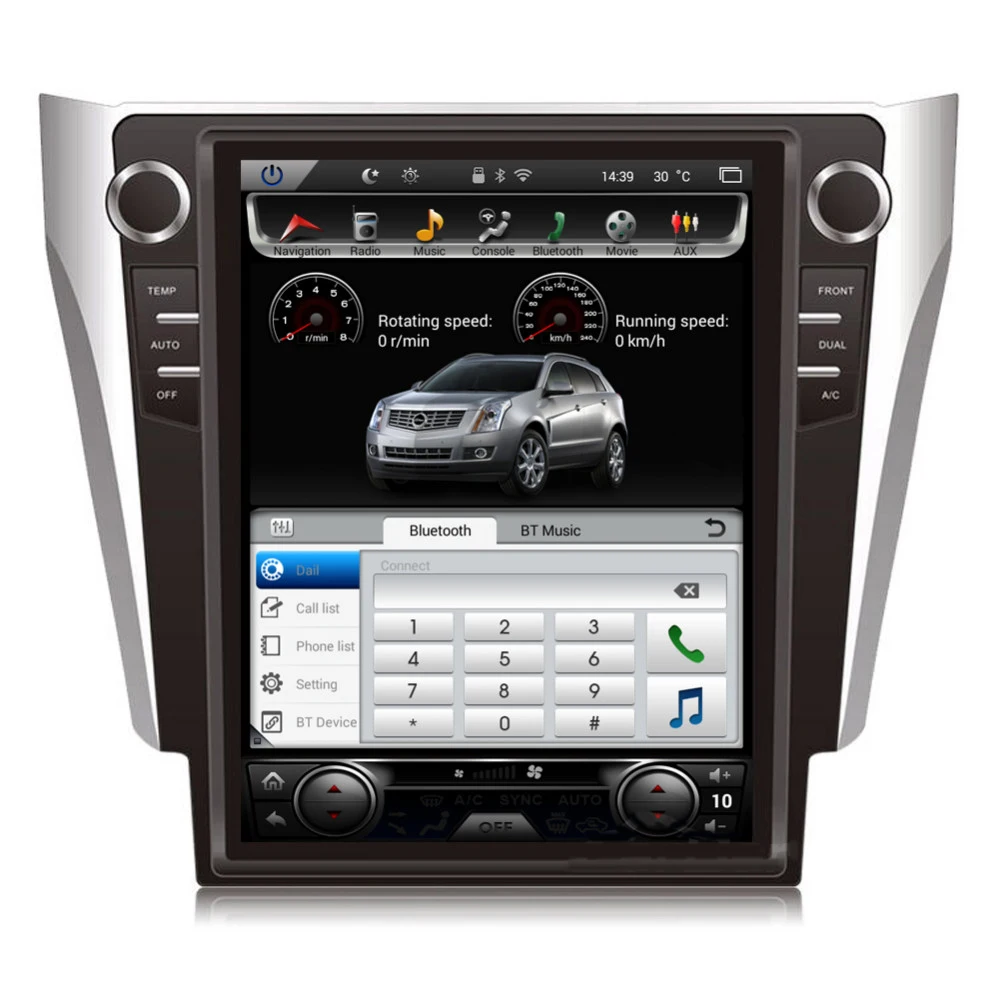 Perfect 12.1‘’  Vertical tesla style Android 8.1 Car DVD player GPS Navigation Radio for Toyota Camry 2012-2017 4G RAM PX6  6 CORES 1