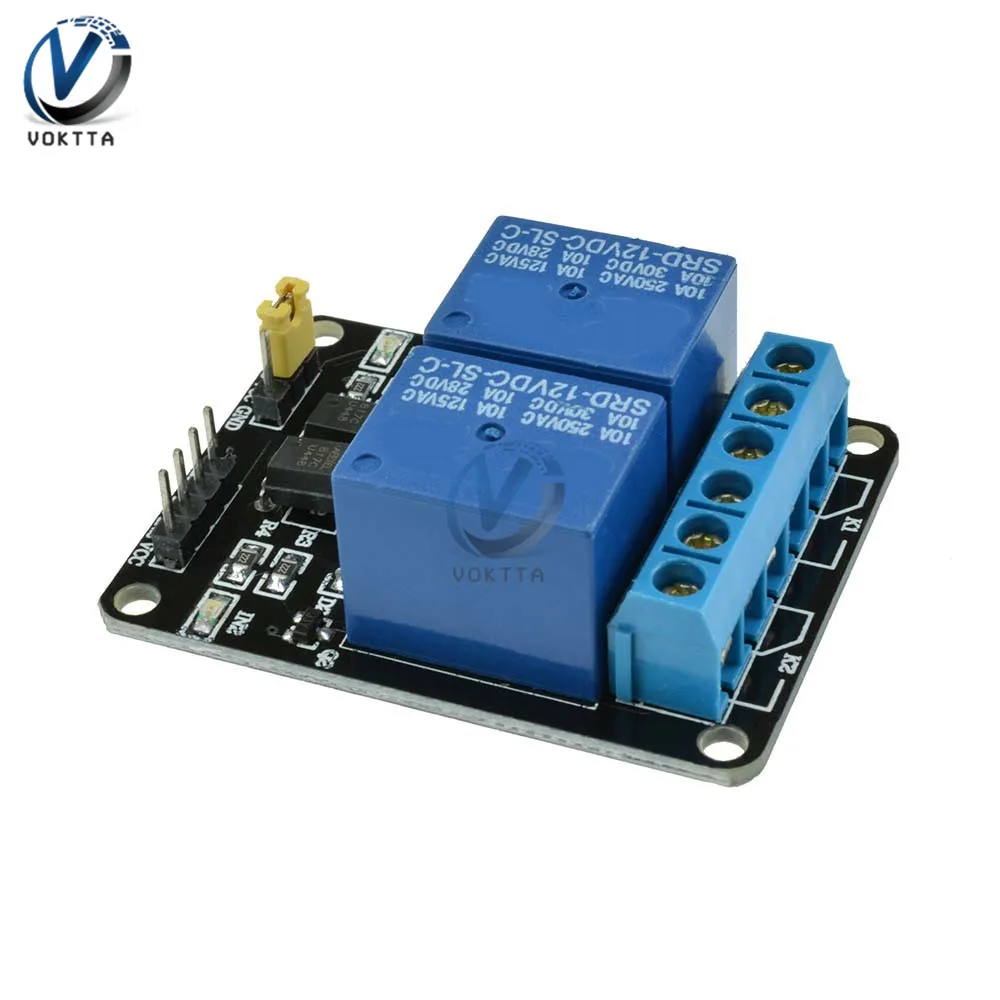 

12V 2 Channel Relay Module Timer Delay Relay Control Board Shiled Optocoupler Low Level Triggered For Arduino DIY Kit