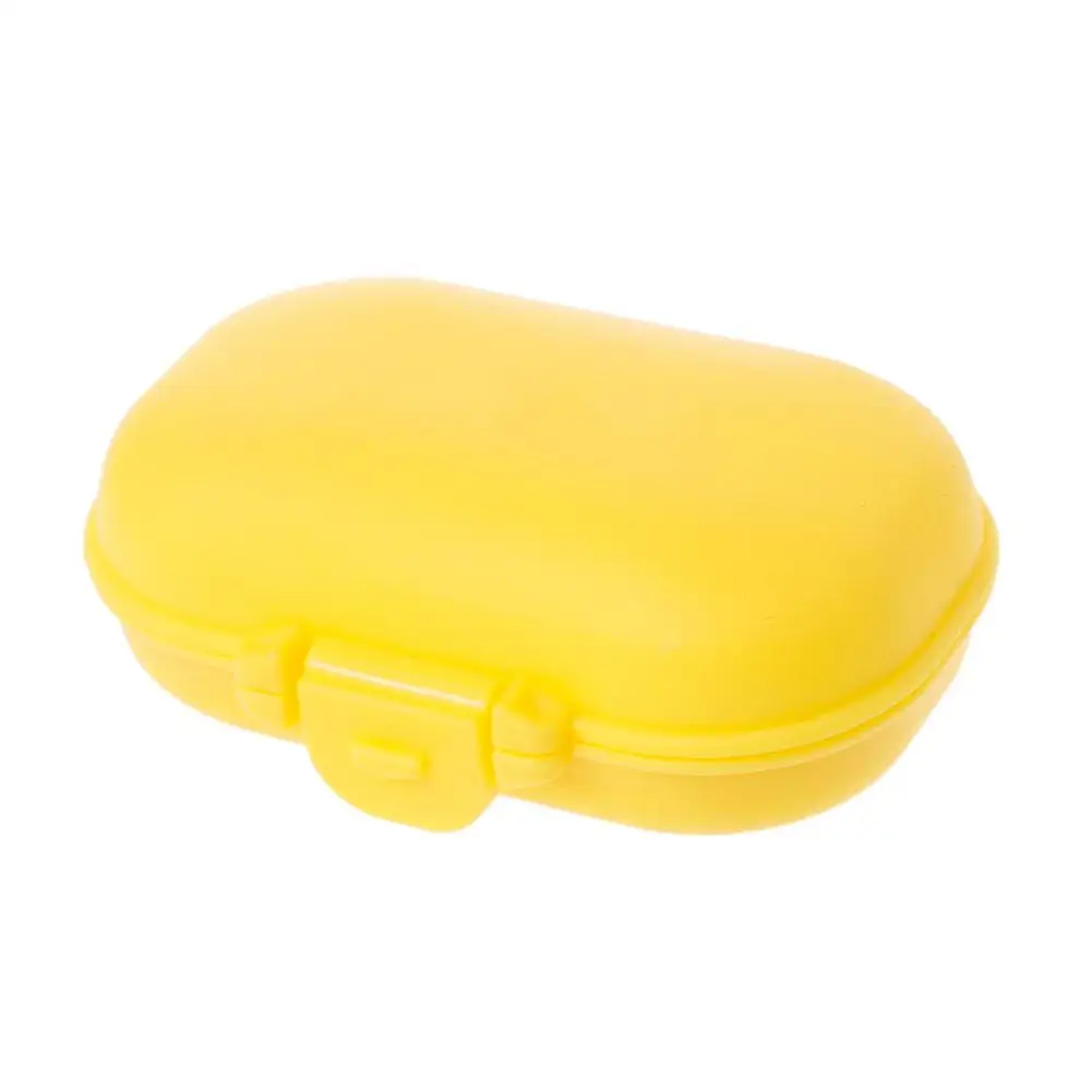 ZRLOWR 4 отсека таблетки Органайзер коробка медицина чехол для хранения Путешествия Портативный пылезащитный gai - Цвет: Yellow
