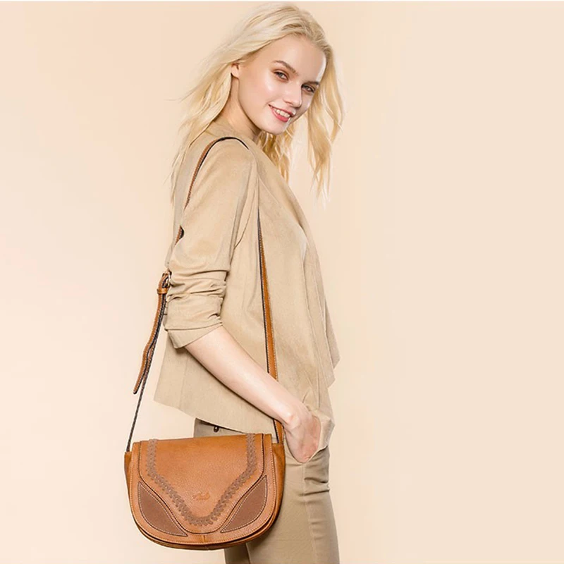 AMELIE GALANTI Винтаж женщин crossbody сумки причинно сумка седло твердые мягкие мода