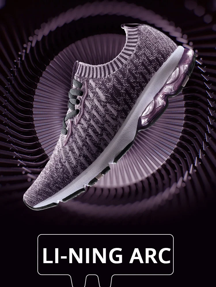 Li-Ning/Женская беговая Обувь года; однотонные Тканные амортизирующие носки; спортивная обувь с подкладкой; кроссовки; ARHN014 XYP650