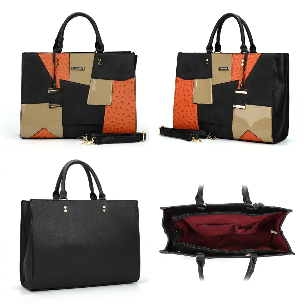 AFKOMST женская сумка деловая сумка на плечо для дам Лоскутная металлическая подвеска Bolsa Saffiano платье дизайн сумки SY2136