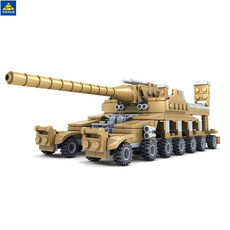KAZI военное оружие 16 сборки 1 супер танки самоблокирующиеся кирпичи brinquedos игрушки Интеллектуальный строительный блок подарок с коробкой