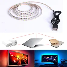 Светодиодная лента Usb 5v без водонепроницаемого теплого белого/RGB 3528SMD, применимая для автомобиля и украшение для велосипеда или контурное освещение